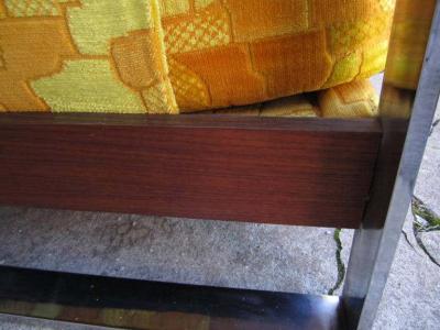  Craft Associates Gorgeous Wide Chrome Band Sofa Mid century Modern