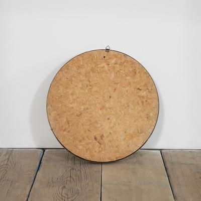  Cristal Art Cristal Art Wall Mirror with Engraved Glas and Brass Frame 50s