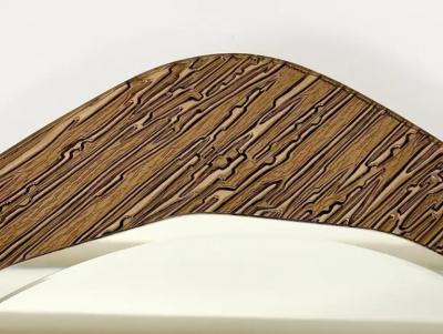  Cristal Art Cristal Arte Cristal Arte Bronze Gold Scalloped Textured Midcentury Wall Mirror Italy 1960s