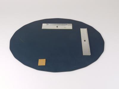  Cristal Art Cristal Arte Cristal Arte Oval Green Grey Mid Century Scalloped Wall Mirror Italy 1960s