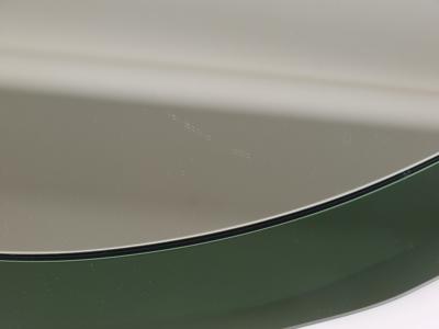  Cristal Art Cristal Arte Cristal Arte Oval Green Grey Mid Century Scalloped Wall Mirror Italy 1960s