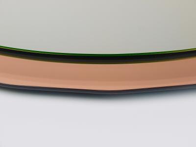  Cristal Art Cristal Arte Cristal Arte Pink Oval Ros Mid Century Scalloped Wall Mirror Italy 1960s