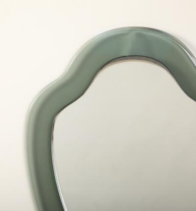  Cristal Art Cristal Arte Italian Cristal Arte Smoked Glass Beveled Wall Mirror circa 1970