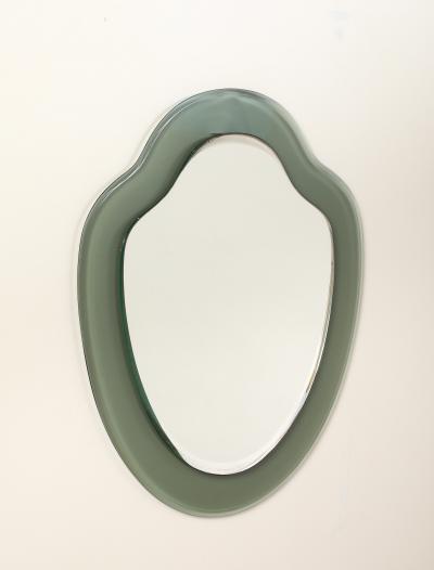  Cristal Art Cristal Arte Italian Cristal Arte Smoked Glass Beveled Wall Mirror circa 1970