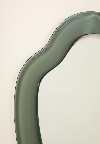  Cristal Art Cristal Arte Italian Cristal Arte Smoked Glass Beveled Wall Mirror circa 1970