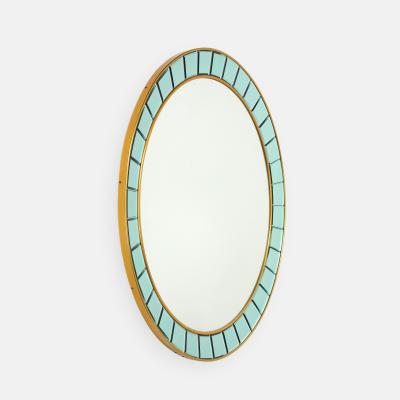  Cristal Art Cristal Arte Large Round Hand Cut Beveled Crystal Wall Mirror Model 2679 by Cristal Art