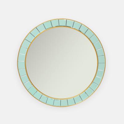  Cristal Art Cristal Arte Large Round Hand Cut Beveled Crystal Wall Mirror Model 2679 by Cristal Art