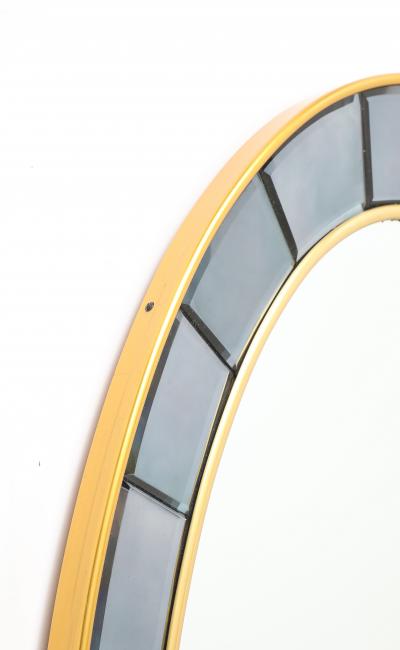  Cristal Art Cristal Arte Oval Hand Cut Beveled Smoked Glass Wall Mirror Model 2727 by Cristal Art