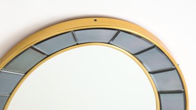  Cristal Art Cristal Arte Oval Hand Cut Beveled Smoked Glass Wall Mirror Model 2727 by Cristal Art