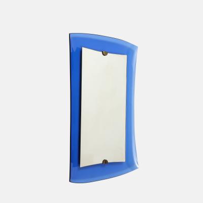  Cristal Art Cristal Arte Rectangular Blue Glass Mirror Model 2712 by Cristal Art