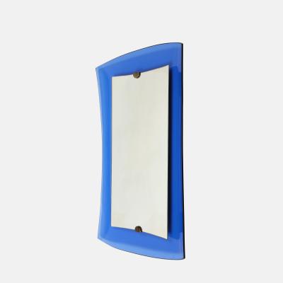  Cristal Art Cristal Arte Rectangular Blue Glass Mirror Model 2712 by Cristal Art