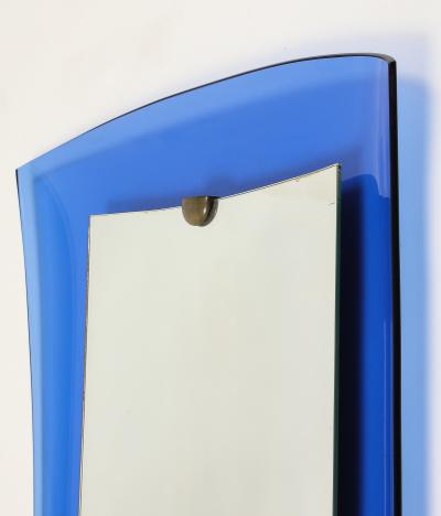  Cristal Art Cristal Arte Rectangular Blue Glass Mirror Model 2712 by Cristal Art