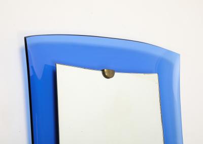  Cristal Art Cristal Arte Rectangular Blue Glass Mirror Model 2712 by Cristal Art