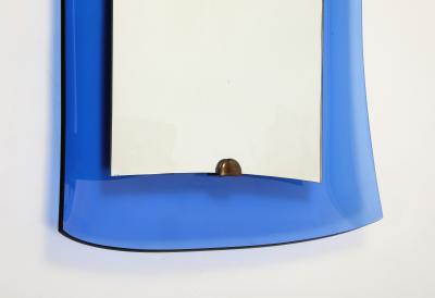  Cristal Art Cristal Arte Rectangular Blue Glass Mirror Model 2712 by Cristal Art