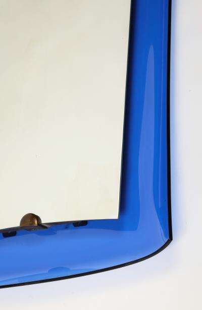  Cristal Art Cristal Arte Rectangular Blue Glass Mirror Model 2712 by Cristal Art
