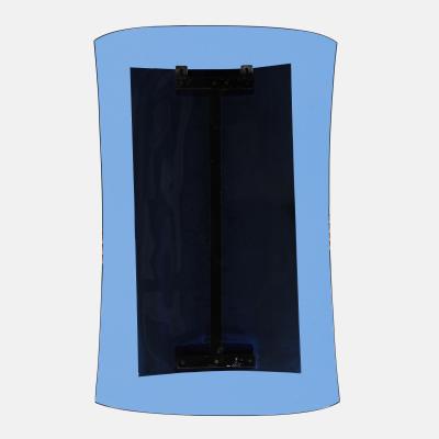  Cristal Art Cristal Arte Rectangular Blue Glass Mirror Model 2712 by Cristal Art