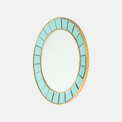  Cristal Art Cristal Arte Round Hand Cut Beveled Crystal Wall Mirror by Cristal Art