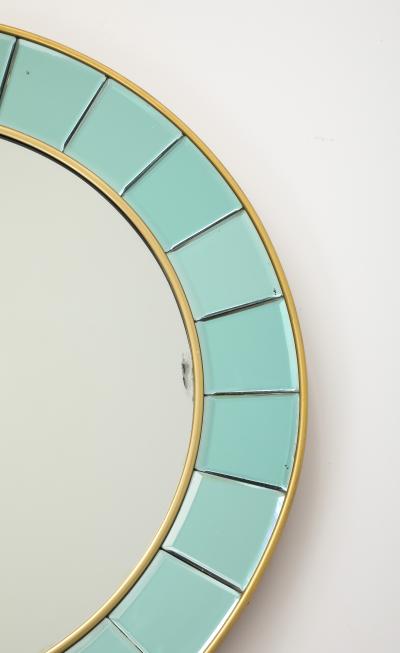  Cristal Art Cristal Arte Round Hand Cut Beveled Crystal Wall Mirror by Cristal Art