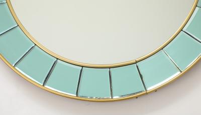  Cristal Art Cristal Arte Round Hand Cut Beveled Crystal Wall Mirror by Cristal Art