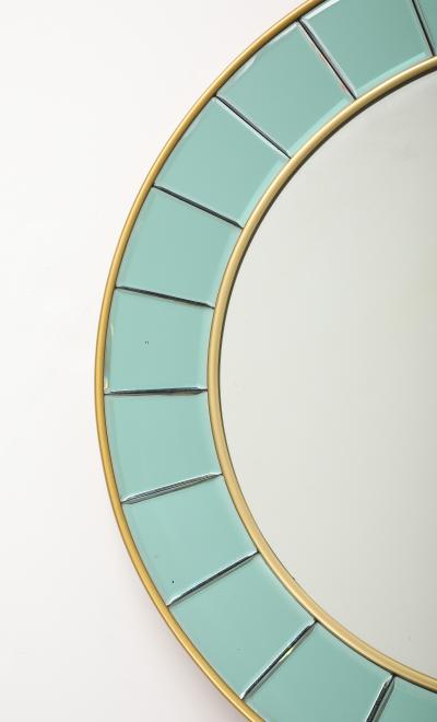  Cristal Art Cristal Arte Round Hand Cut Beveled Crystal Wall Mirror by Cristal Art