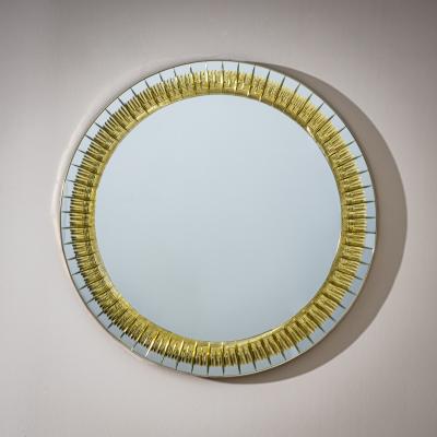  Cristal Art Cristal Arte Round Sunburst Wall Mirror by Cristal Arte Italy