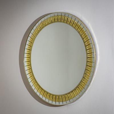  Cristal Art Cristal Arte Round Sunburst Wall Mirror by Cristal Arte Italy