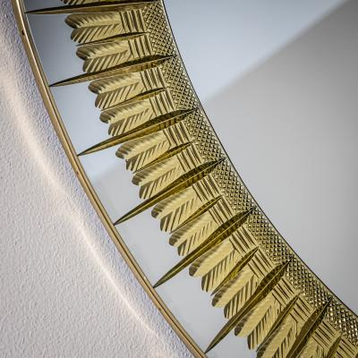  Cristal Art Cristal Arte Round Sunburst Wall Mirror by Cristal Arte Italy