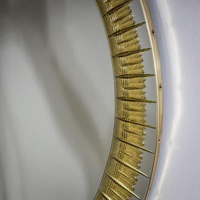  Cristal Art Cristal Arte Round Sunburst Wall Mirror by Cristal Arte Italy