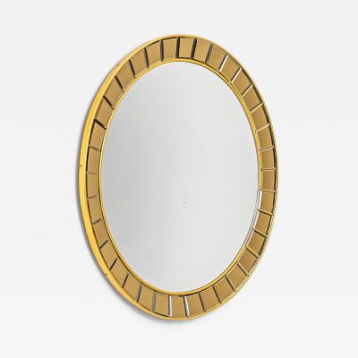  Cristal Art Cristal Arte Round Wall Mirror attributed to Cristal Arte Italy 1950s