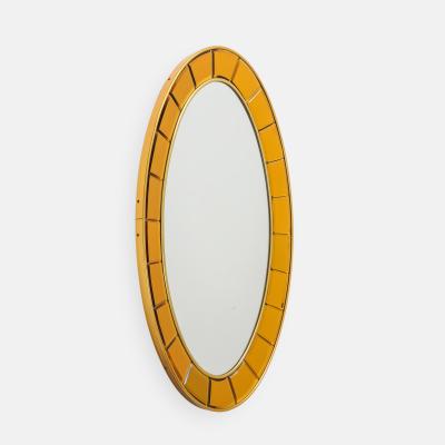  Cristal Art Oval Gold Hand Cut Beveled Glass Mirror Model 2727 by Cristal Art