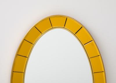  Cristal Art Oval Gold Hand Cut Beveled Glass Mirror Model 2727 by Cristal Art
