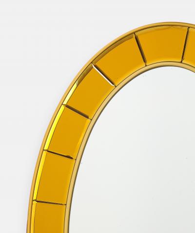  Cristal Art Oval Gold Hand Cut Beveled Glass Mirror Model 2727 by Cristal Art