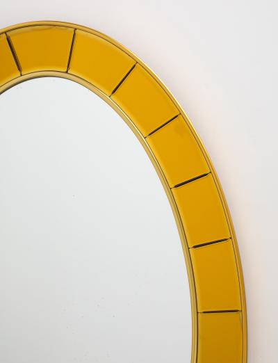  Cristal Art Oval Gold Hand Cut Beveled Glass Mirror Model 2727 by Cristal Art