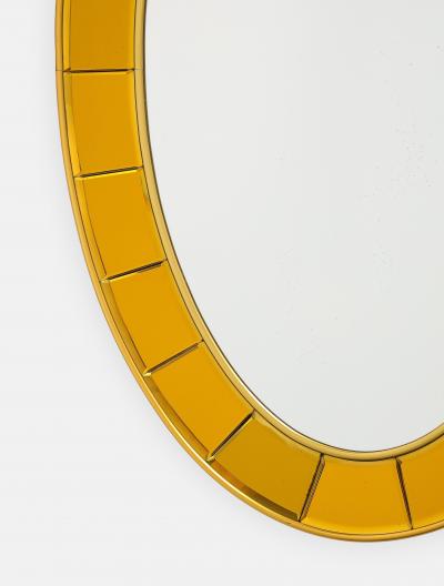  Cristal Art Oval Gold Hand Cut Beveled Glass Mirror Model 2727 by Cristal Art