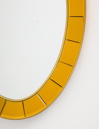 Cristal Art Oval Gold Hand Cut Beveled Glass Mirror Model 2727 by Cristal Art