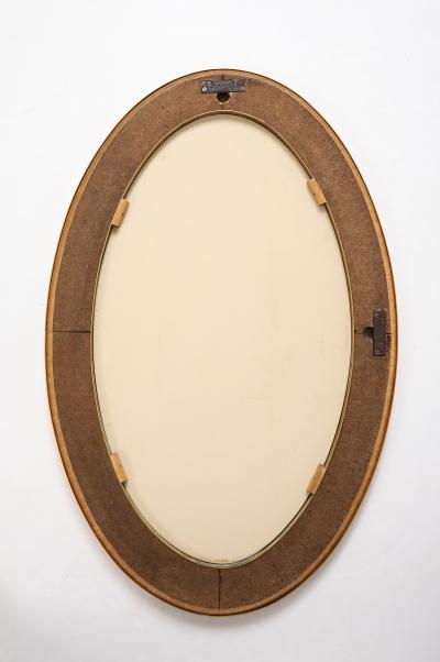  Cristal Art Oval Gold Hand Cut Beveled Glass Mirror Model 2727 by Cristal Art