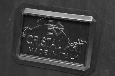  Cristal Art Post Modern Graphic Grey Cristal Art Wall Mirrors 1960s