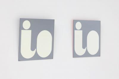 Cristal Art Post Modern Graphic Grey Cristal Art Wall Mirrors 1960s