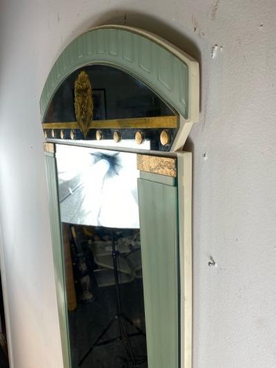  Cristal Arte ART DECO REVIVAL LIONS HEAD AND COLUMN MIRROR