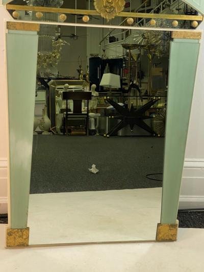  Cristal Arte ART DECO REVIVAL LIONS HEAD AND COLUMN MIRROR