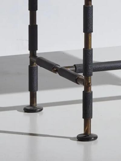 Cristal Arte Cristal Art Glass Coffee Table with Metal Legs Model 2661 Italy 1960s