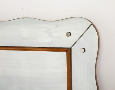  Cristal Arte Cristal Art Wood and Glass Wall Mirror Turin Italy circa 1940s