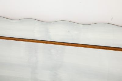  Cristal Arte Cristal Art Wood and Glass Wall Mirror Turin Italy circa 1940s