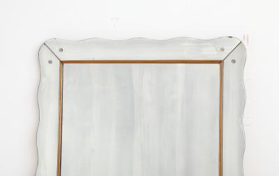  Cristal Arte Cristal Art Wood and Glass Wall Mirror Turin Italy circa 1940s