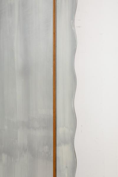  Cristal Arte Cristal Art Wood and Glass Wall Mirror Turin Italy circa 1940s