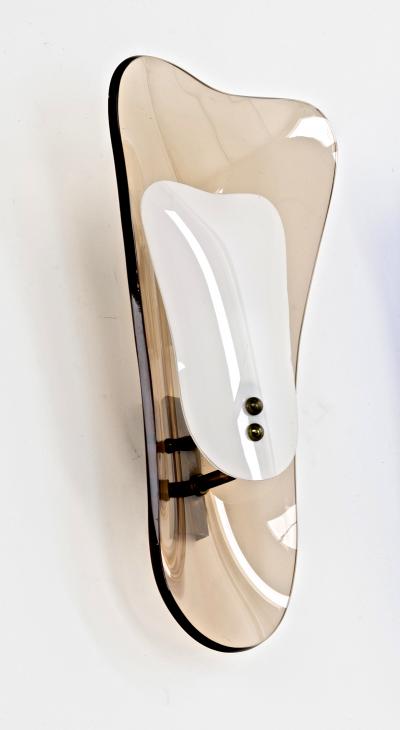  Cristal Arte Cristal arte pair of pale pink and blue glass sconces