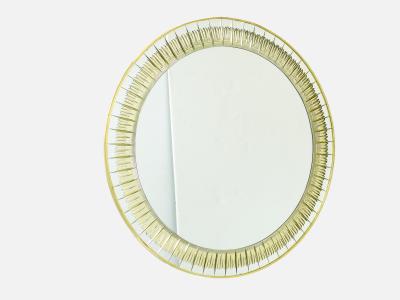  Cristal Arte Italian brass golden cristal mirror by Cristal Arte 1960s