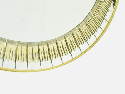 Cristal Arte Italian brass golden cristal mirror by Cristal Arte 1960s