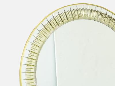  Cristal Arte Italian brass golden cristal mirror by Cristal Arte 1960s