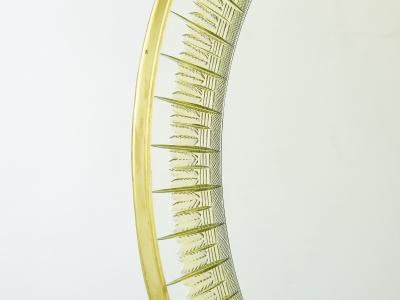  Cristal Arte Italian brass golden cristal mirror by Cristal Arte 1960s